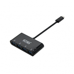 Nanocable adaptador usb-c a 4x usb 3.0. usb-c/m-usb 3.0/h negre 10 cm