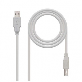 Nanocable cable impresora usb 2.0 tipo a/b macho/macho 1m beige