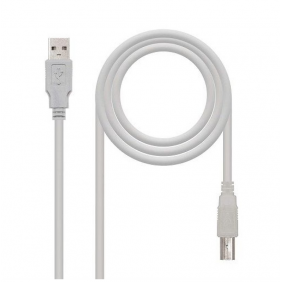 Nanocable cable impresora usb 2.0 tipo a/b macho/macho 4.5m beige