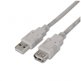 Nanocable cable prolongador usb 2.0 tipo a macho/hembra 1m beige