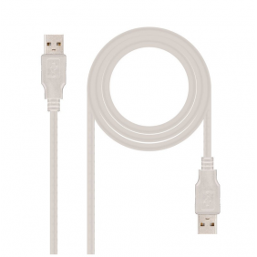 Nanocable cable usb 2.0 tipo a macho/macho 3m beige