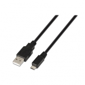 Nanocable cable usb 2.0 tipus a a micro usb tipus b mascle/mascle 0.8m negre