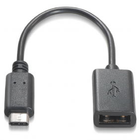 Nanocable cable usb 2.0 tipus c a usb tipus a mascle/femella negre 15cm