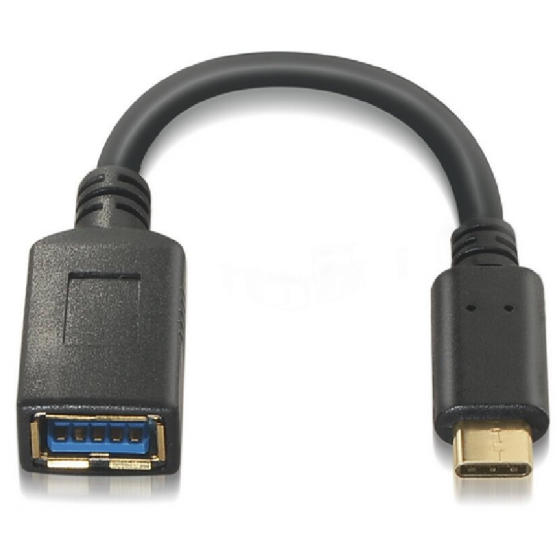 Lanberg Adaptador USB-C 3.1 Hembra a USB-A 3.1 Macho Negro