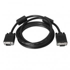 Nanocable cable vga amb ferrita hdb15 mascle/mascle 1.8m negre