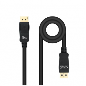 Nanocable cable displayport 1.4 macho/macho negro 1 m