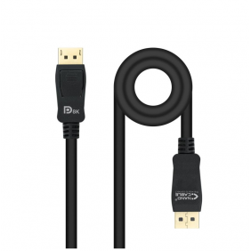 Nanocable cable displayport 1.4 mascle/mascle negre 2 m