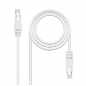 Nanocable cable de red rj-45 utp awg24 cat. 5e 1m blanco