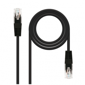 Nanocable cable de red rj45 utp awg24 cat. 5e 5m negro