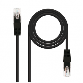 Nanocable cable de xarxa rj-45 utp awg24 cat.6 1m negre