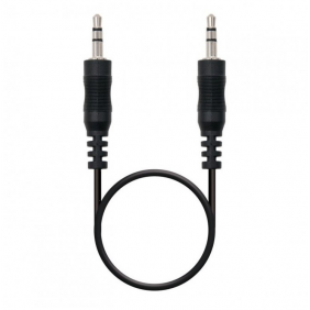 Nanocable cable de audio jack 3.5 macho/macho 30cm negro