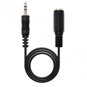 Nanocable cable de audio jack 3.5 macho/hembra 3m negro