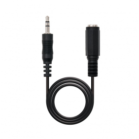 Nanocable cable audio estéreo jack 3.5mm macho/hembra 5m negro