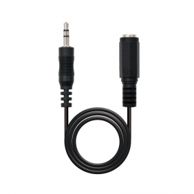 Nanocable cable àudio estèreo jack 3.5mm mascle/femella 5m negre