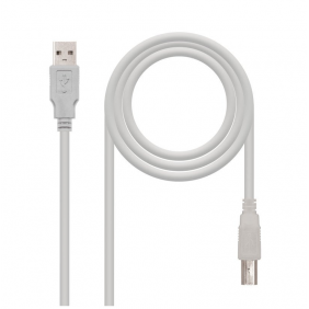 Nanocable cable impresora usb 2.0 tipo a/b macho/macho 1.8m beige