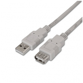 Nanocable cable prolongador usb 2.0 tipo a macho/hembra 1.8m beige