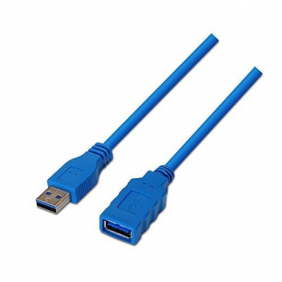 Nanocable cable usb 3.0 alargador macho/hembra 1m azul