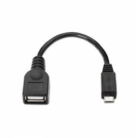 Nanocable cable otg usb 2.0 micro usb-b macho a usb-a hembra 15cm negro