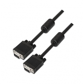 Nanocable cable vga amb ferrita hdb15 mascle/mascle 1m negre