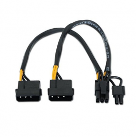 Nanocable cable de alimentacion 2xmolex a pcie 20cm negre