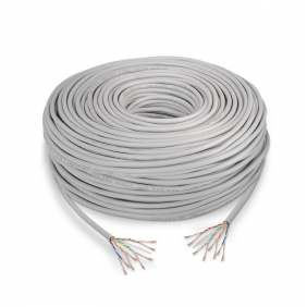 Nanocable utp flexible cat5e 305m cable de xarxa grisa