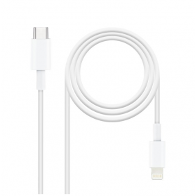 Nanocable cable lightning macho a usb-c macho 1m blanco