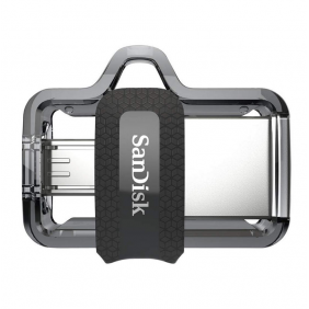 Sandisk ultra dual m³.0 128gb usb 3.0 grisa/plata