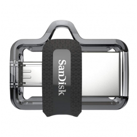 Sandisk ultra dual m3.0 128gb usb 3.0 gris/plata