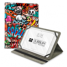 Subblim trendy case graffiti funda universal para tablet hasta 10.1"