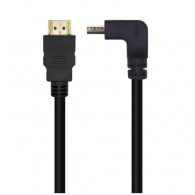 Aisens cable hdmi acodado 2.0 4k macho/macho 2m negro