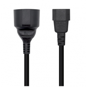 Aisens cable d'alimentació c14 a cee7 mascle/femella 25cm negre