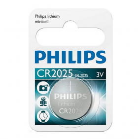 Philips pila de botón de litio cr2025 3v