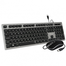 Subblim ergo teclado + ratón usb negro/gris