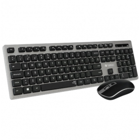 Subblim ergo combo teclado + ratón inalámbrico gris/negro