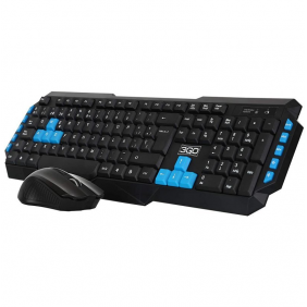 3go drile combo teclado + ratón inalámbricos negro