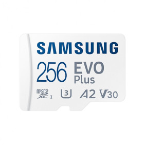 Samsung evo plus microsdxc 256gb uhs-i u3 v30 clase 10 con adaptador