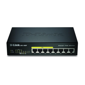 D-link dgs-1008p/e switch no administrado l2 energía sobre ethernet (poe) negro