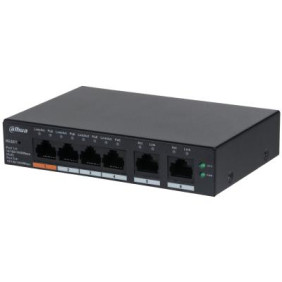 Dahua technology dh-cs4006-4gt-60 switch gestionado l2 gigabit ethernet (10/100/1000) energía sobre ethernet (poe) negro