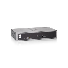 Levelone switch fast ethernet de 5 puertos, 1 port sc multi-mode fiber, 2km