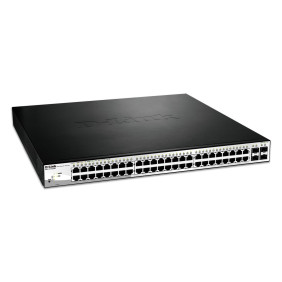 D-link dgs-1210-52mp switch gestionado l2 gigabit ethernet (10/100/1000) energía sobre ethernet (poe) 1u negro