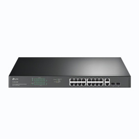 Tp-link tl-sg1218mp switch no administrado gigabit ethernet (10/100/1000) energía sobre ethernet (poe) 1u negro