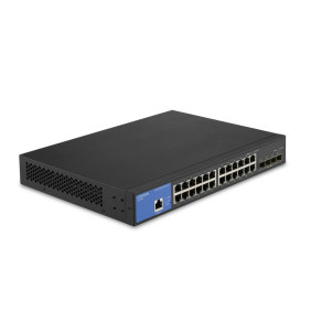 Linksys switch de red administrado gigabit de 24 puertos con 4 ranuras sfp  10g de subida