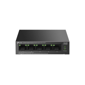 Tp-link litewave ls105gp switch no administrado gigabit ethernet (10/100/1000) energía sobre ethernet (poe) negro