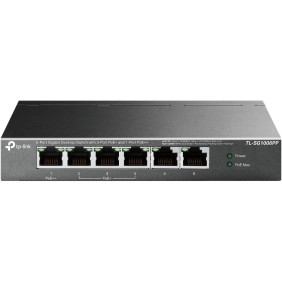 Tp-link tl-sg1006pp switch no administrado gigabit ethernet (10/100/1000) energía sobre ethernet (poe) gris