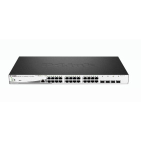 D-link dgs-1210-28mp/e switch gestionado l2 gigabit ethernet (10/100/1000) energía sobre ethernet (poe) 1u negro, gris