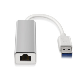 Aisens a106-0049 cambiador de género para cable rj-45 usb 2.0 type-a plata, blanco