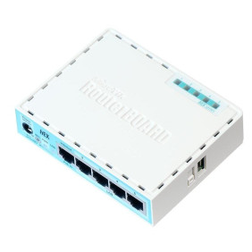Mikrotik rb750gr3 router gigabit ethernet turquesa, blanco