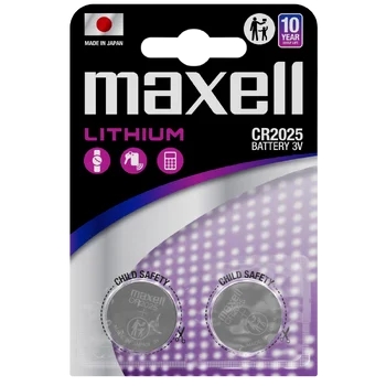 Maxell Pack De 2 Pilas Litio De Boton Cr2025 3V