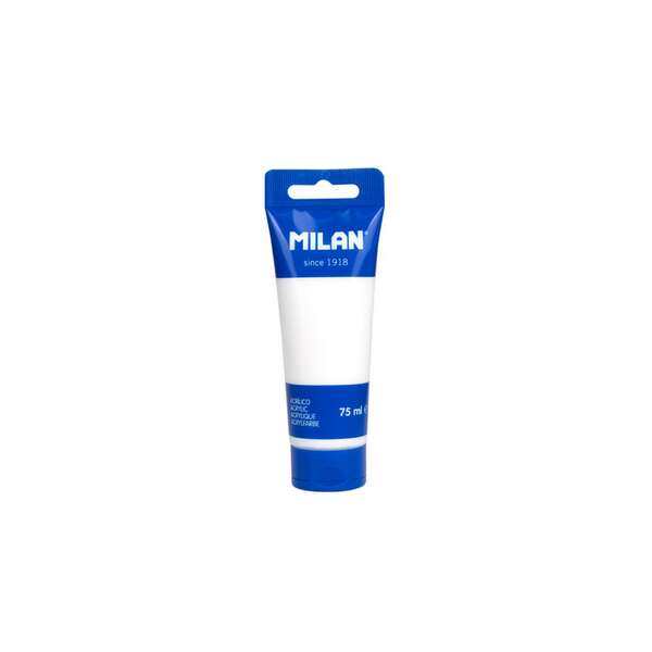 Milan Tubo De Pintura Acrilica 75Ml - Pigmentos De Alta Calidad - Mezclable - Color Blanco