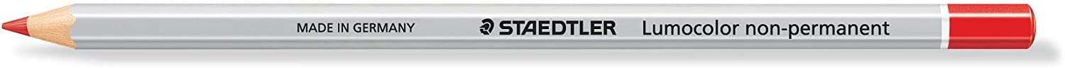 Staedtler Lumocolor 108 Lapiz De Color Hexagonal - Especial Para Superficies Lisas - Marcado Opaco - Color Rojo